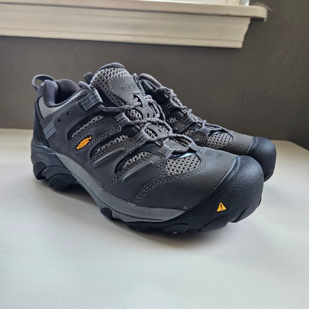 KEEN Utility Lansing Low Steel Toe Electrical Hazard Work Shoes Mens 8EE Gray